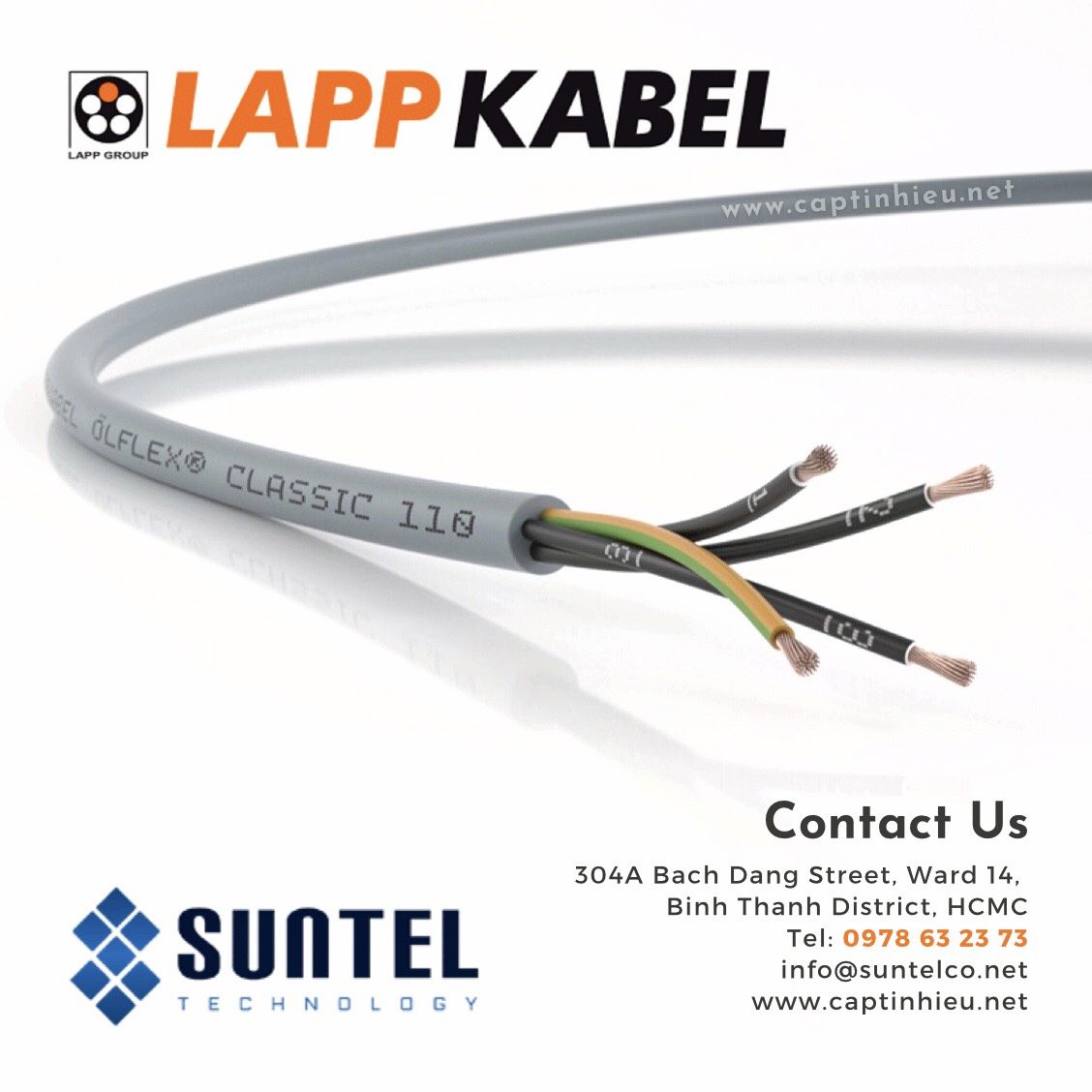 CHI TIẾT CÁC MÃ CÁP ĐIỀU KHIỂN CABLE ÖLFLEX® CLASSIC 110 TIẾT DIỆN 0.5MM2 CỦA LAPP KABEL 